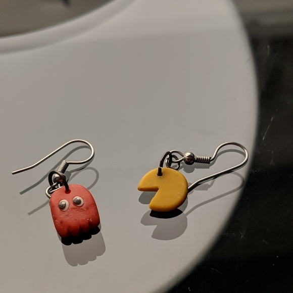 handmade Jewelry - Gamer Pac man Earrings